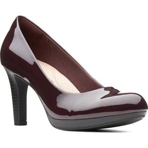 Clarks Adriel Viola Pump — Aubergine Patent Sz 6.5
